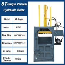 8T Single Column Vertical Hydraulic Baler